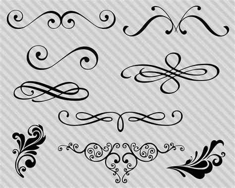 simple flourish clipart